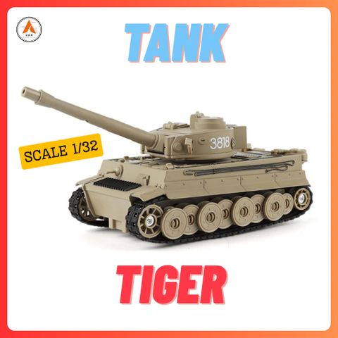 (SỈ/LẺ) Mô Hình Xe Tăng Chiến Đấu Kim Loại TIGER MÀU VÀNG TL 1/32 Decor Trang Trí