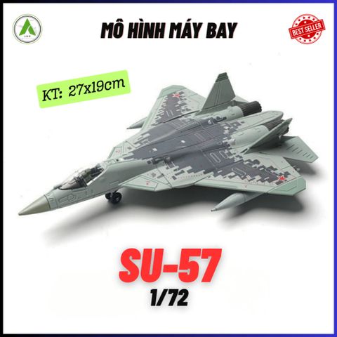 Đồ Chơi Mô Hình Máy Bay Chiến Đấu SU-57 Lắp Ráp Decor Trưng Bày