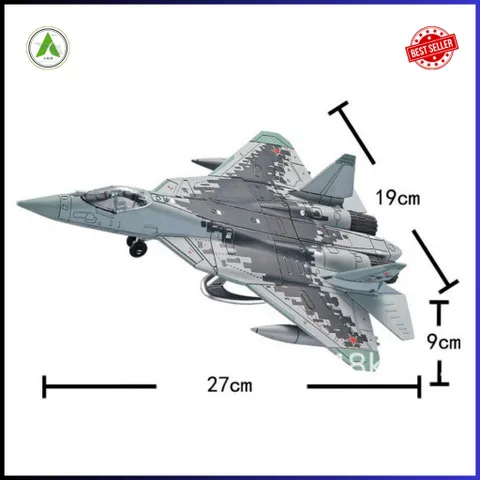 Đồ Chơi Mô Hình Máy Bay Chiến Đấu SU-57 Lắp Ráp Decor Trưng Bày