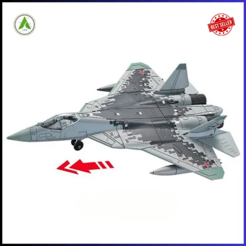 Đồ Chơi Mô Hình Máy Bay Chiến Đấu SU-57 Lắp Ráp Decor Trưng Bày