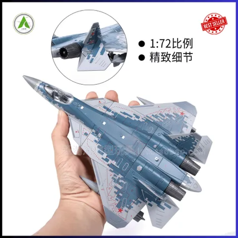 Đồ Chơi Mô Hình Máy Bay Chiến Đấu SU-57S Lắp Ráp Decor Trưng Bày