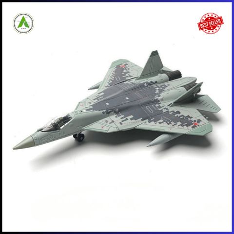 Đồ Chơi Mô Hình Máy Bay Chiến Đấu SU-57 Lắp Ráp Decor Trưng Bày