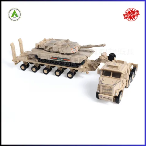 Đồ Chơi Mô Hình Xe Chở Tăng M-1070 Màu Vàng 1/72 Lắp Ráp Decor Trưng Bày
