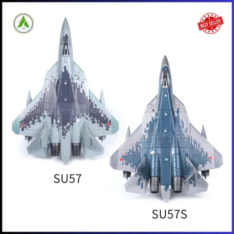 Đồ Chơi Mô Hình Máy Bay Chiến Đấu SU-57S Lắp Ráp Decor Trưng Bày