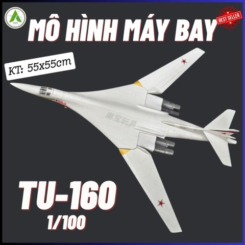 Đồ Chơi Mô Hình Máy Bay Chiến Đấu TU-160 Lắp Ráp Decor Trưng Bày