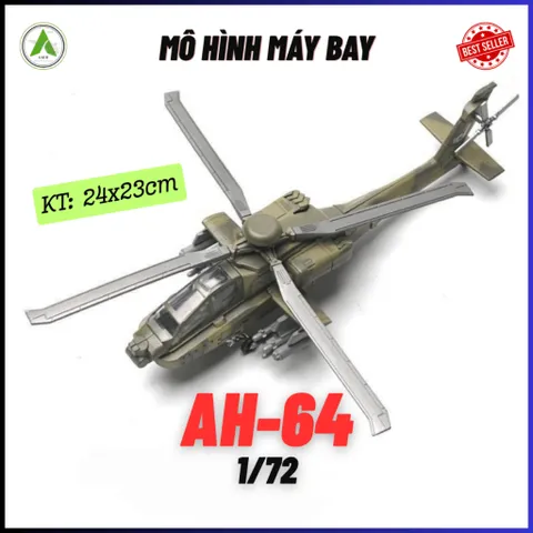 Đồ Chơi Mô Hình Máy Bay Chiến Đấu AH-64 Lắp Ráp Decor Trưng Bày