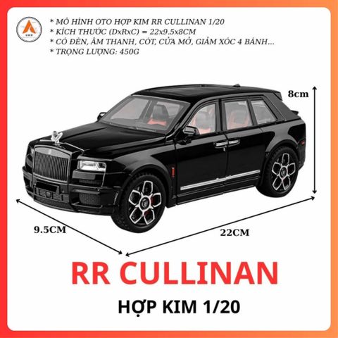 Mô Hình Oto Kim Loại Rôn Roi RR Cullilan 1/20 Chất Lượng Cao Decor Trưng Bày - Model Rôn Roi RR Cullilan