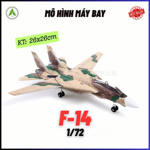 Đồ Chơi Mô Hình Máy Bay Chiến Đấu F-14 TOMCAT 1/72 Màu Vàng Lắp Ráp Decor Trưng Bày