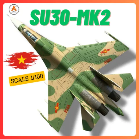 Mô Hình Máy Bay Chiến Đấu Kim Loại SU-30MK2 VIỆT NAM TL1/100 Phiên Bản Đặc Biệt Kỷ Niệm A80 2025