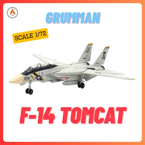 (SỈ/LẺ) Đồ Chơi Mô Hình Máy Bay Chiến Đấu F-14 Màu Trắng Lắp Ráp Decor Trưng Bày