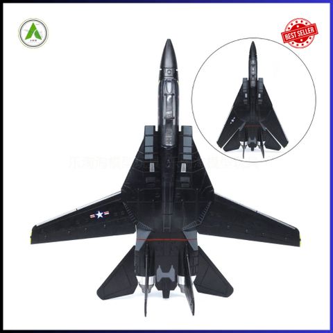 Đồ Chơi Mô Hình Máy Bay Chiến Đấu F-14 TOMCAT 1/72 Màu Đen Lắp Ráp Decor Trưng Bày