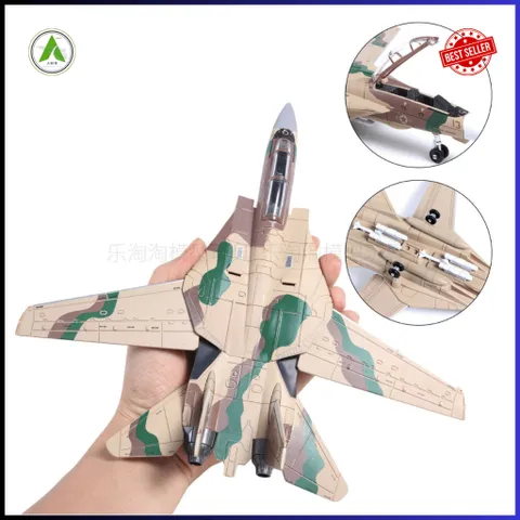 Đồ Chơi Mô Hình Máy Bay Chiến Đấu F-14 TOMCAT 1/72 Màu Vàng Lắp Ráp Decor Trưng Bày