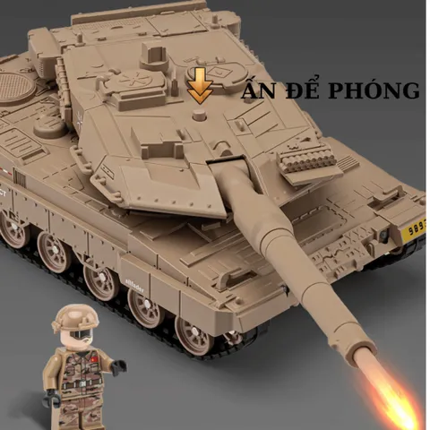 (SỈ/LẺ) Mô Hình Xe Tăng Chiến Đấu Kim Loại LEOPARD TL 1/36 Decor Trang Trí