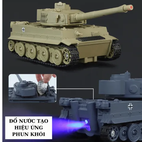 (SỈ/LẺ) Mô Hình Xe Tăng Chiến Đấu Kim Loại TIGER MÀU XANH TL 1/32 Decor Trang Trí