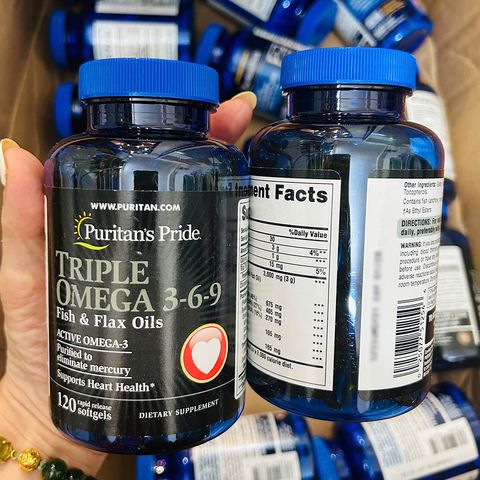 Dầu cá Puritan's Pride Triple Omega 3-6-9 USA 120 viên