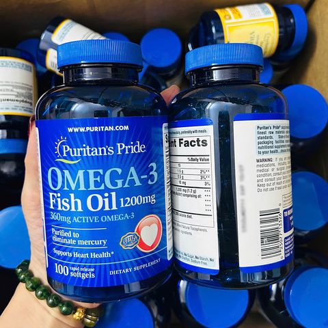 Dầu cá Puritan's Pride Omega-3 Fish Oil 1200mg USA 100 viên