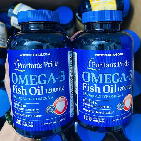 Dầu cá Puritan's Pride Omega-3 Fish Oil 1200mg USA 100 viên