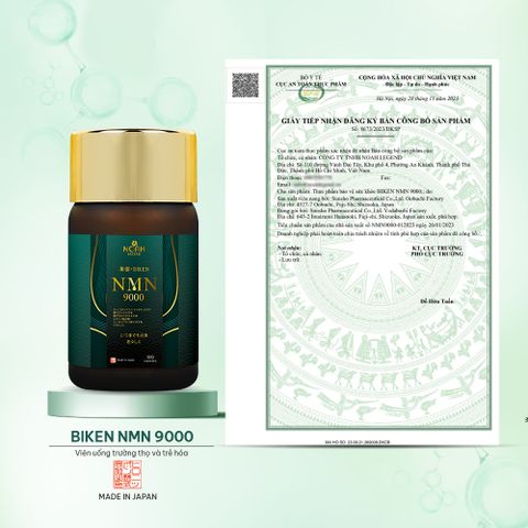 BIKEN NMN 9000 - Viên uống trường thọ và trẻ hóa Nhật Bản