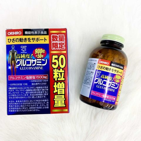Viên nén Glucosamine Orihiro 1500mg hỗ trợ xương khớp (950 viên) - Nhật Bản
