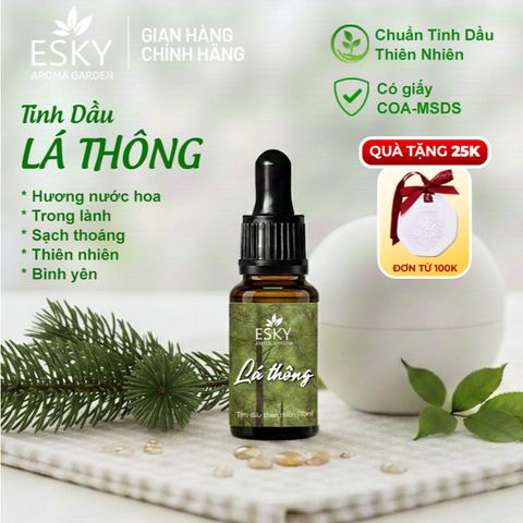 Tinh Dầu Lá Thông ESKY AROMA GARDEN Tinh Dầu Thiên Nhiên, Trong Lành, Sạch Thoáng 10ml 20ml