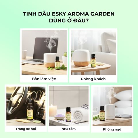 Tinh Dầu Sả Java ESKY AROMA GARDEN Tinh Dầu Thiên Nhiên Xông Phòng, Đuổi Muỗi 10ml 20ml