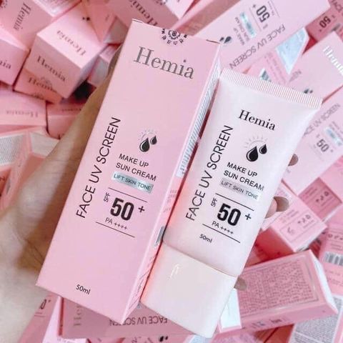 Kem Chống Nắng Hemia SPF50/PA++++ - Dưỡng Da Nâng Tone, Kiềm Dầu, Thấm Nhanh, Ngăn Ngừa Lão Hóa Cho Tất Cả Loại Da