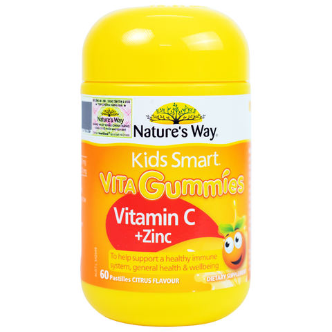 Nature’s Way Kids Smart Vita Gummies Vitamin C + ZinC – Bổ sung kẽm và vitamin C, hỗ trợ sức đề kháng cho trẻ