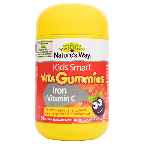 Nature’s Way Kids Smart Vita Gummies Iron + Vitamin C – Kẹo dẻo bổ sung sắt và vitamin C cho trẻ