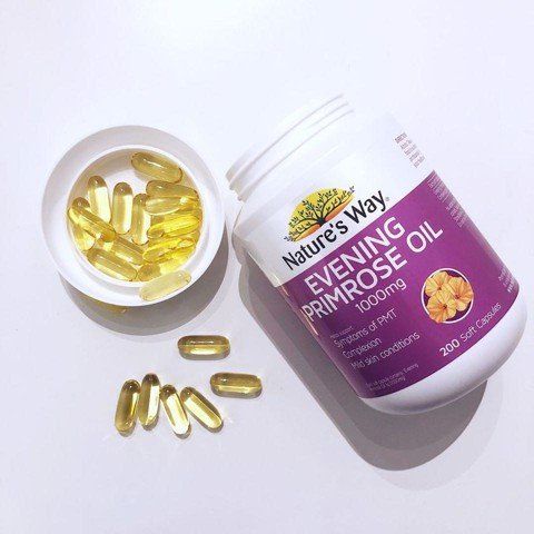  Viên Uống Nature's Way Evening Primrose Oil 1000mg Bổ Sung Tinh Dầu Hoa Anh Thảo - Hộp 60 Viên