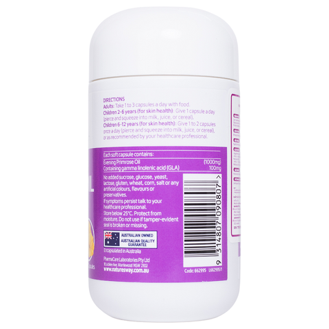  Viên Uống Nature's Way Evening Primrose Oil 1000mg Bổ Sung Tinh Dầu Hoa Anh Thảo - Hộp 60 Viên
