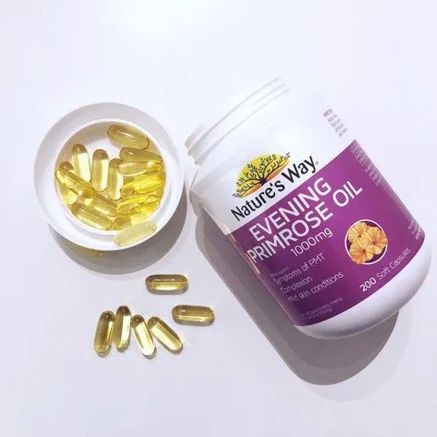 Nature's Way Evening Primrose Oil 1000mg - Bổ sung Gamma Linolenic Acid (GLA) và tinh dầu hoa anh thảo (Hộp 60 viên)