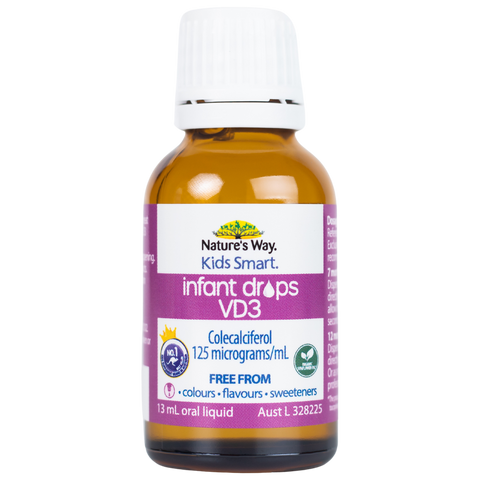 Nature's Way Kids Smart Infant Drops VD3 bổ sung Vitamin D3 cho trẻ (Hộp 13ml)