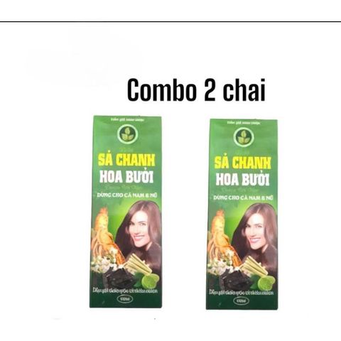 Dầu gội thảoo dượcc Sả Chanh Hoa Bưởi dùng cho Nam và Nữ-Hỗ trợ dưỡng tóc,giảm ngứa da đầu do gàu(Chai 300ml)