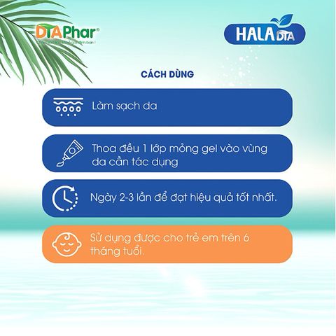 Kem bôi HaLa Dia cải thiện da Nấm,Hắc lào,Lang Ben (Tuýt 20g)
