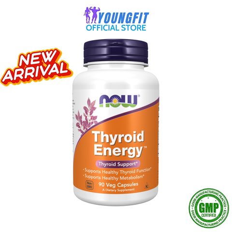 Viên Uống Thyroid Energy NOW Hỗ Trợ Tuyến Giáp Khoẻ Mạnh Ổn Định Sức Khoẻ Tinh Thần (Hộp 90 viên) - YoungFit