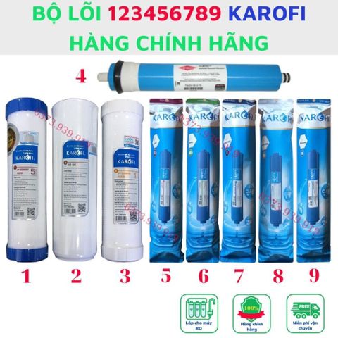 Lõi lọc nước 123456789 Karofi lắp cho máy lọc nước Karofi hàng chính hãng sai hàng đền 200% giá trị sản phẩm