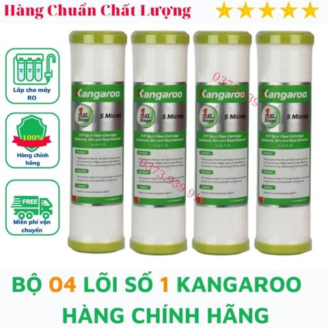 Bộ 4 quả lọc nước số 1 Kangaroo dùng cho thay thế máy lọc nước kangaroo - hàng chính hãng như hình