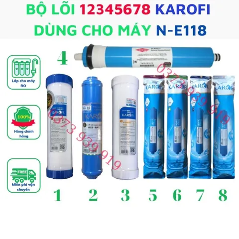 Lõi lọc nước 12345678 Karofi lõi số 2 lắp cho máy lọc nước Karofi NE118