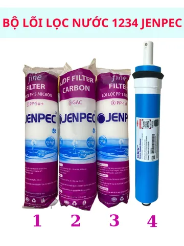 Lõi lọc nước 1234 Jenpec màng Ro Dow lắp cho máy lọc nước Jenpec cam kết hàng chính hãng sản phẩm giống hình