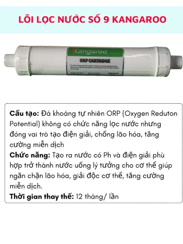 Lõi lọc nước 56789 Kangaroo lắp cho máy lọc nước Kangaroo cam kết hàng chính hãng sai hàng đền 10TR