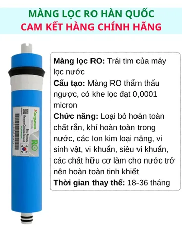 Lõi lọc nước 1234 Kangaroo màng RO Kangaroo Hàn Quốc lõi lọc nước lắp cho máy lọc nước Kangaroo