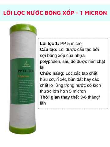 Bộ lõi lọc nước 123 khử mùi màu tạp chất đá vôi cho máy lọc nước RO, NANO hiệu quả lọc cao