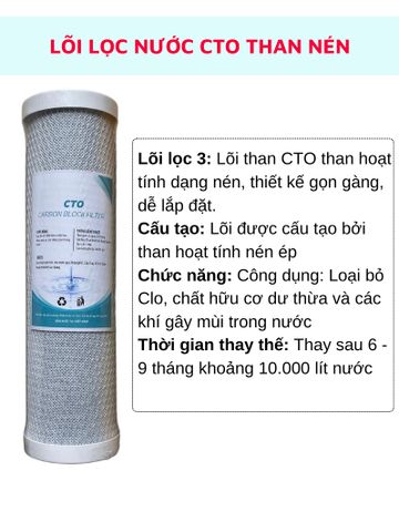 Bộ lõi lọc nước 123 khử mùi màu tạp chất đá vôi cho máy lọc nước RO, NANO hiệu quả lọc cao