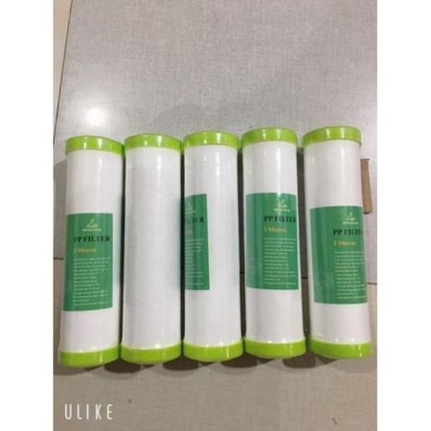 Combo bộ 03 lõi lọc nước bông xốp PP 10 inch có đầu bịt dùng cho máy lọc nước
