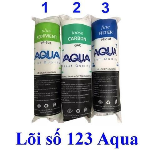 Lõi lọc 1234 máy lọc nước R.O AQUA lắp cho máy lọc nước Aqua và máy lọc nước R.O có trên thị trường