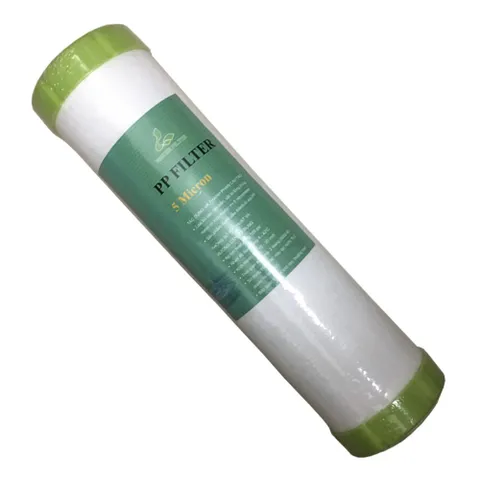 Lõi lọc nước bông xốp đầu bịt nhựa 10 inch dùng cho máy lọc nước