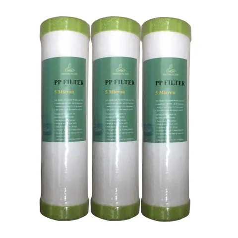 Lõi lọc nước bông xốp đầu bịt nhựa 10 inch dùng cho máy lọc nước