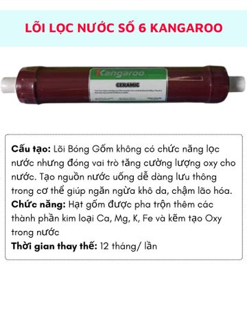 Lõi lọc Kangaroo 456789 tạo khoáng mới nhất 2024 lắp cho máy lọc nước Kangaroo cam kết sản phẩm như hình