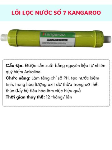 Lõi lọc Kangaroo 456789 tạo khoáng mới nhất 2024 lắp cho máy lọc nước Kangaroo cam kết sản phẩm như hình