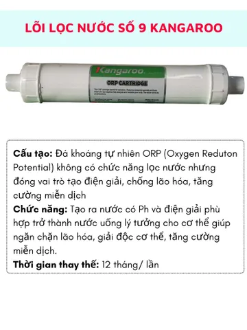 Lõi lọc Kangaroo 456789 tạo khoáng mới nhất 2024 lắp cho máy lọc nước Kangaroo cam kết sản phẩm như hình